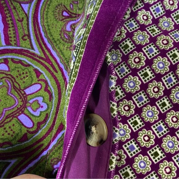 Isaac Mizrahi Purple Paisley Printed Standing Collar Velvet Blazer Women's Small - Picture 10 of 16